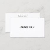 Elegant Black And White Minimalist Modern Simple Business Card (Front/Back)