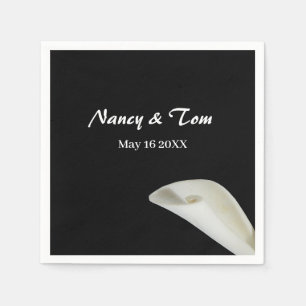 Elegant Black and White Minimalist Seashell Beach  Napkins