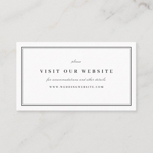Elegant black and white minimalist website Insert