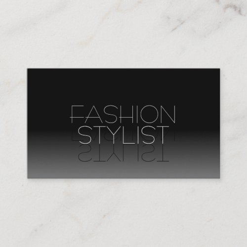 Elegant Black and White Mirror Font Simply Stylish Business Card