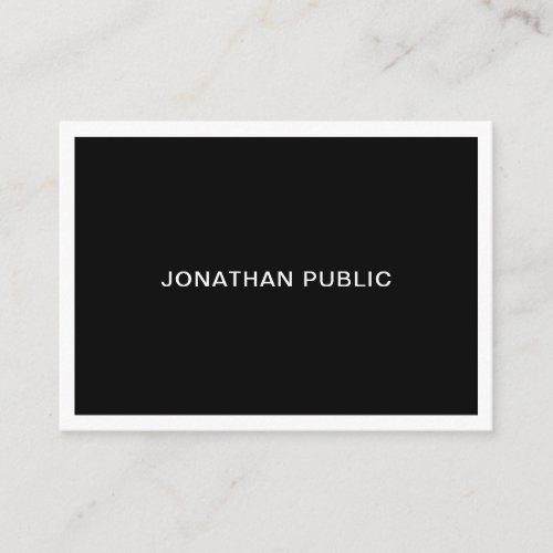Elegant Black And White Modern Simple Professional Business Card