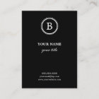 Elegant Black and White Monogram Business Cards