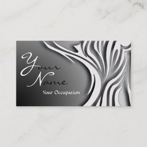 Customizable Elegant Black and White  Monogram Card Business Card Template