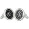 Elegant Black and White Monogram Initials Men's
