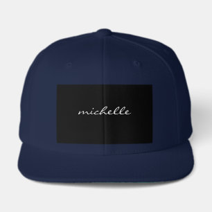 Elegant Black and White Monogram Name Custom Visor