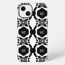 Elegant Black and White monogram pattern