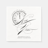 Elegant Black and White New Year