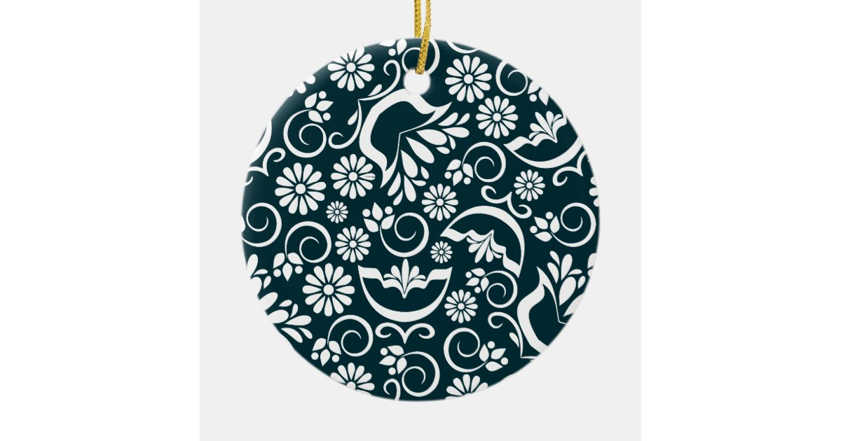 Elegant black and white Ornament | Zazzle
