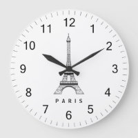 Elegant black and white Paris Eiffel Tower France