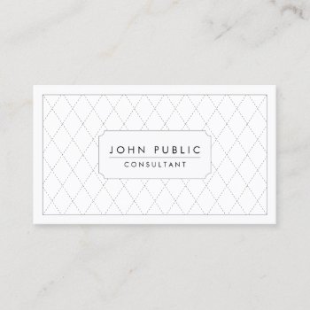Elegant Black And White Pattern Business Card by J32Design at Zazzle