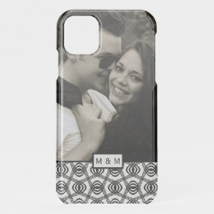 Elegant Black and White Pattern Custom Photo iPhone 11 Case