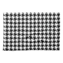 Elegant Black and White Pattern Kitchen Towels