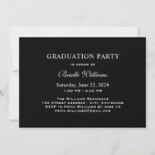 Elegant Black and White Photo Collage Graduation Invitation (Back)
