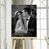 Modern Custom Wedding Photo Welcome Foam Board