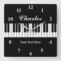 Elegant black and white piano key custom