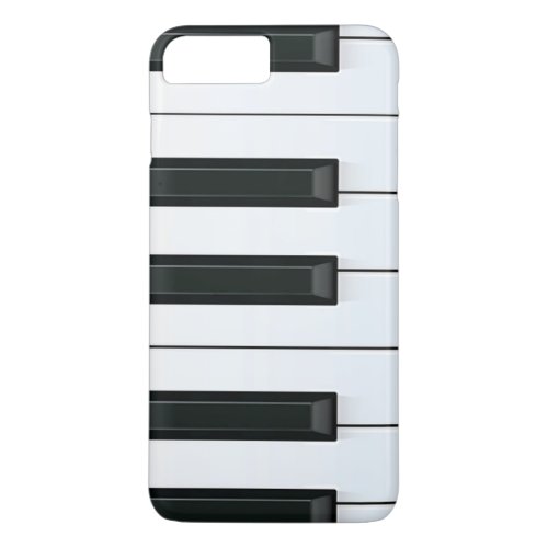 Elegant Black and White Piano Keys Pattern iPhone 8 Plus7 Plus Case