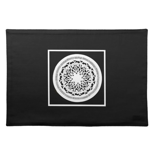 Elegant Black and White placemat (Front)