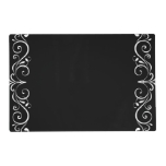 Elegant Black And White Placemat at Zazzle