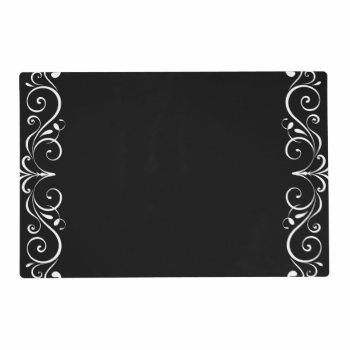 Elegant Black And White Placemat by idesigncafe at Zazzle