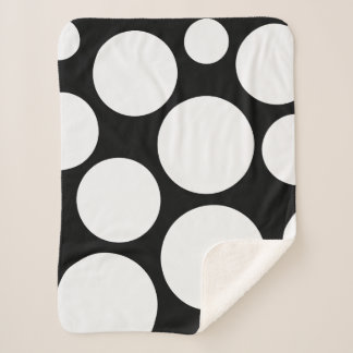 Elegant Black and White Polka Dot Blanket
