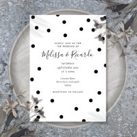 Elegant Black and White Polka Dots Wedding