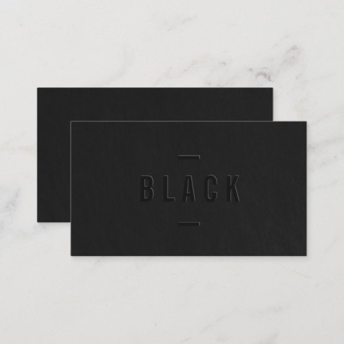 Elegant black and white professional modern simple business card