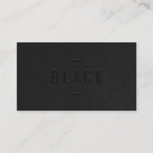 Elegant black and white professional modern simple business card