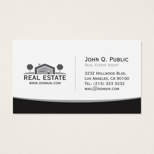 card template oh baby Real  Business  and Estate Elegant White Card Zazzle Black