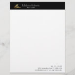 elegant black and white real estate business letterhead<br><div class="desc">A professional design with black and white colors. You can personalize the business information and add your own logo.</div>