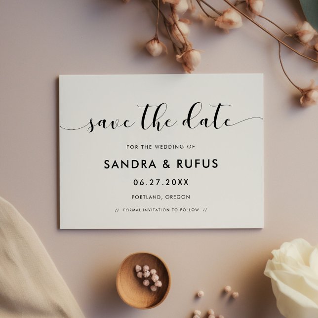 Elegant black and white save the date invitation (Creator Uploaded)
