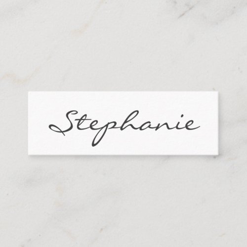 Elegant Black and White Script Font Profile Card