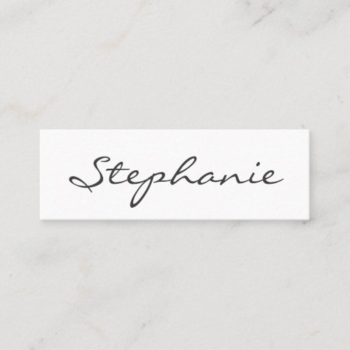 Customizable Elegant Black and White Script Font Profile Card Business Card Templates