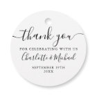 Elegant Black And White Script Thank You Wedding