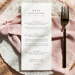 Elegant black and white Script Wedding  Menu<br><div class="desc">Elegant black and white Script Wedding Menu</div>