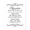 Elegant Black and White Signature Cocktails Sign