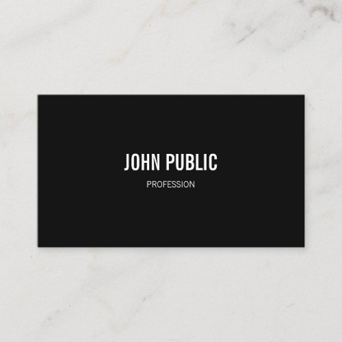 Elegant Black And White Simple Modern Template Business Card