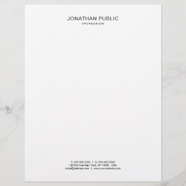 Elegant Black And White Simple Template Modern Letterhead