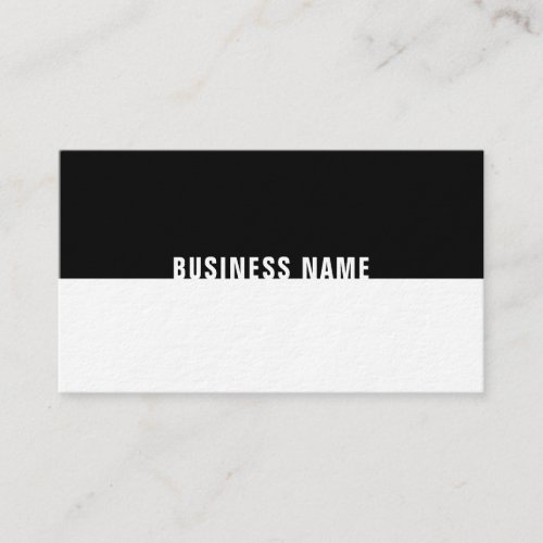 Elegant Black And White Sleek Modern Luxury Plain Business Card