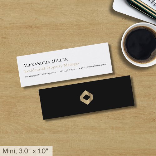 Elegant Black and White Slim Business Cards - Product | North Red Vine
