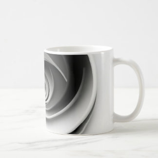 Elegant Black and White Spiral Abstract Design Coffee Mug
