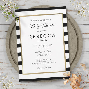 Elegant Black and White Baby Shower Welcome Sign Template – LittleSizzle