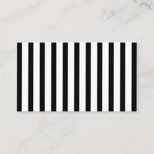 Elegant Black and White Striped Business Card
