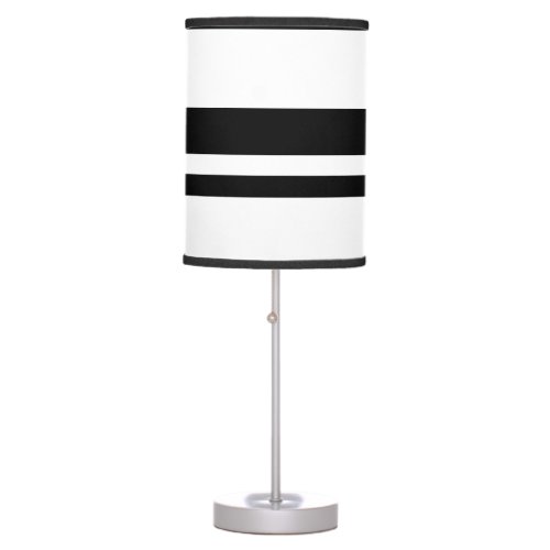 Elegant Black and White Striped Table Lamp