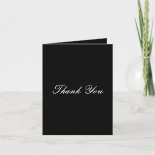 elegant black and white thank you card