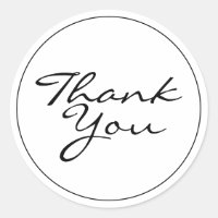 Elegant Black And White Thank You