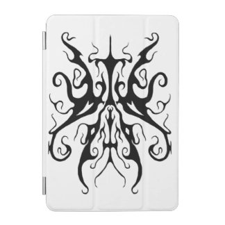 Elegant Black and White Tribal Mask Abstract iPad Mini Cover