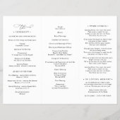 Elegant Black and White Wedding Ceremony Program | Zazzle