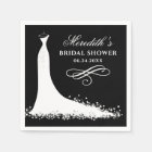 Elegant Black and White Wedding Gown Bridal Shower