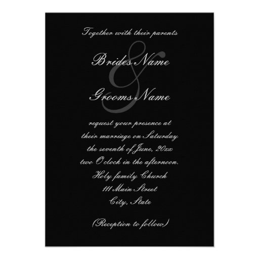 Elegant Black And White Wedding Invitations 10