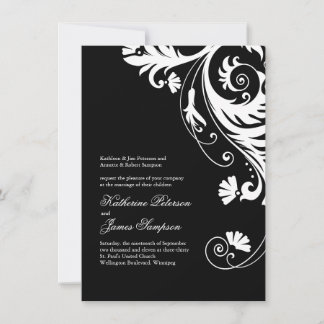 Elegant Black and White Wedding Invitations